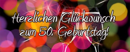 Herzlichen Glückwunsch zum 50. Geburtstag