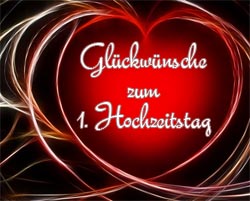 1. Hochzeitstag