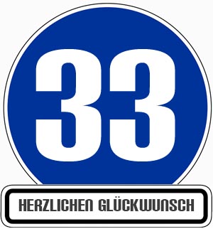 33. Geburtstag Glückwünsche