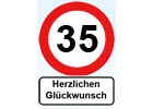 Glückwünsche zum 35. Geburtstag