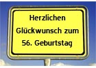 Glückwünsche zum 56. Geburtstag