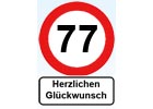 Glückwünsche zum 77. Geburtstag