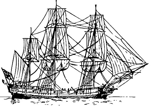 Segelschiff Malvorlage