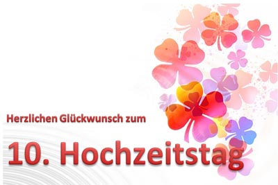 10. Hochzeitstag Karte