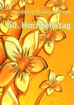 50. Hochzeitstag Karte zum Ausdurcken