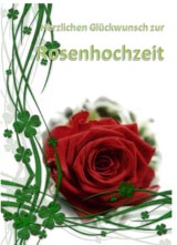 Glückwünsche zur Rosenhochzeit Karte