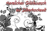 Kostenlose Glückwunschkarte zur Silberhochzeit