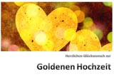 Moderne Karte zur Goldene Hochzeit zum Ausdrucken