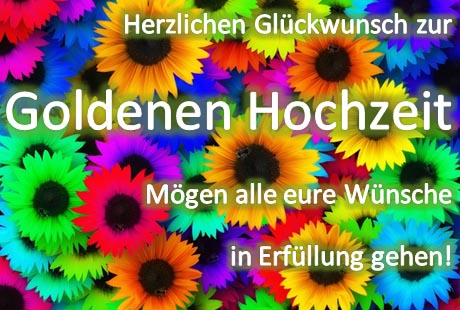 Bunte moderne Karte zur Goldenen Hochzeit