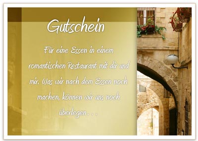 gutschein essen gehen spruch