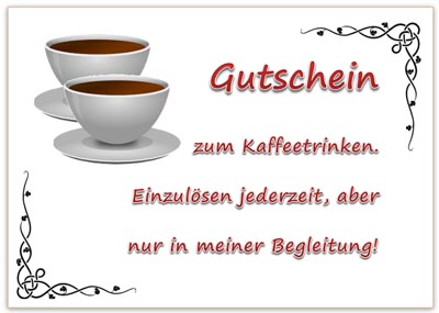 Gutschein Zum Kaffeetrinken Zum Ausdrucken