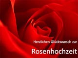 Rosenhochzeit Karte zum Ausdrucken