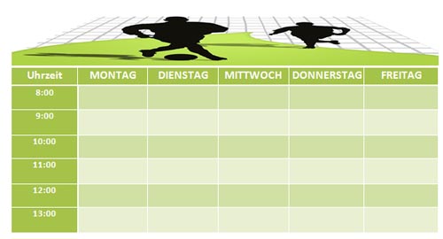 Stundenplan Fußball