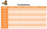 Stundenplan mit Pferd als Vorlage