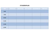 Stundenplanvorlage zum Ausdrucken