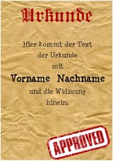 Urkunde Informell für Kinder und Jugendliche